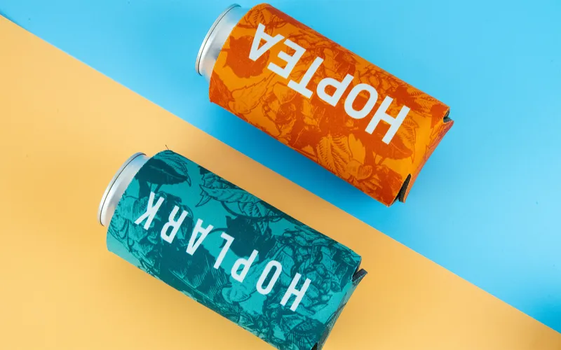 Hop Tea Screen Printed Logo Koozies by Anthem Branding