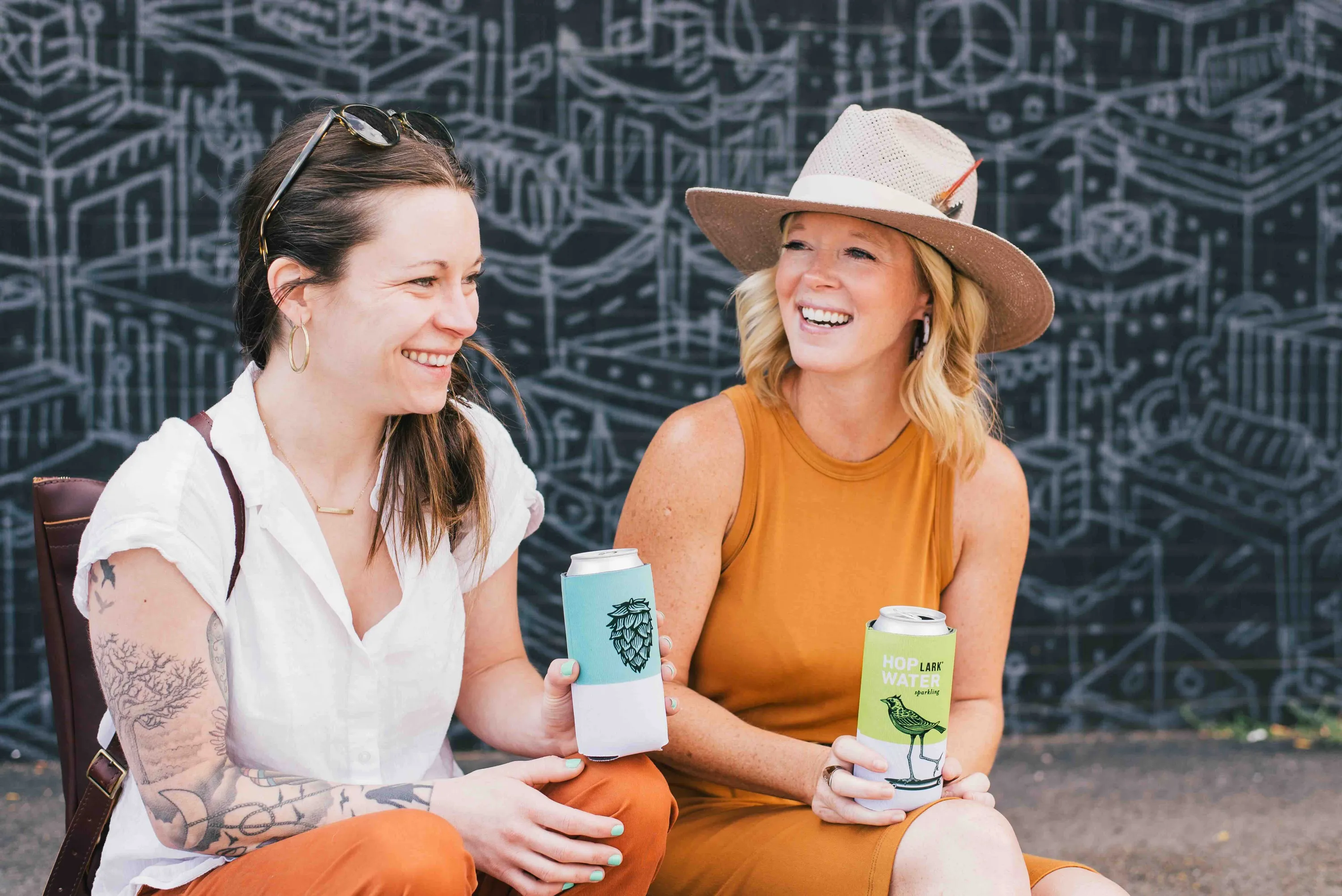 Hop water custom koozies by anthem branding