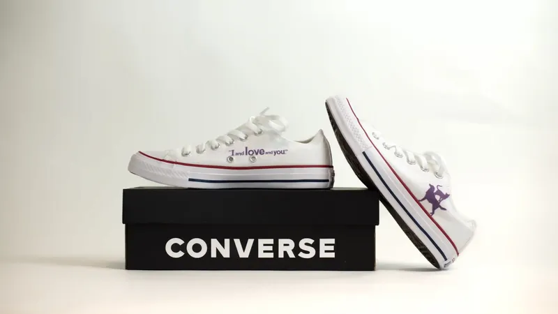 Custom converse I and Love and You anthem branding