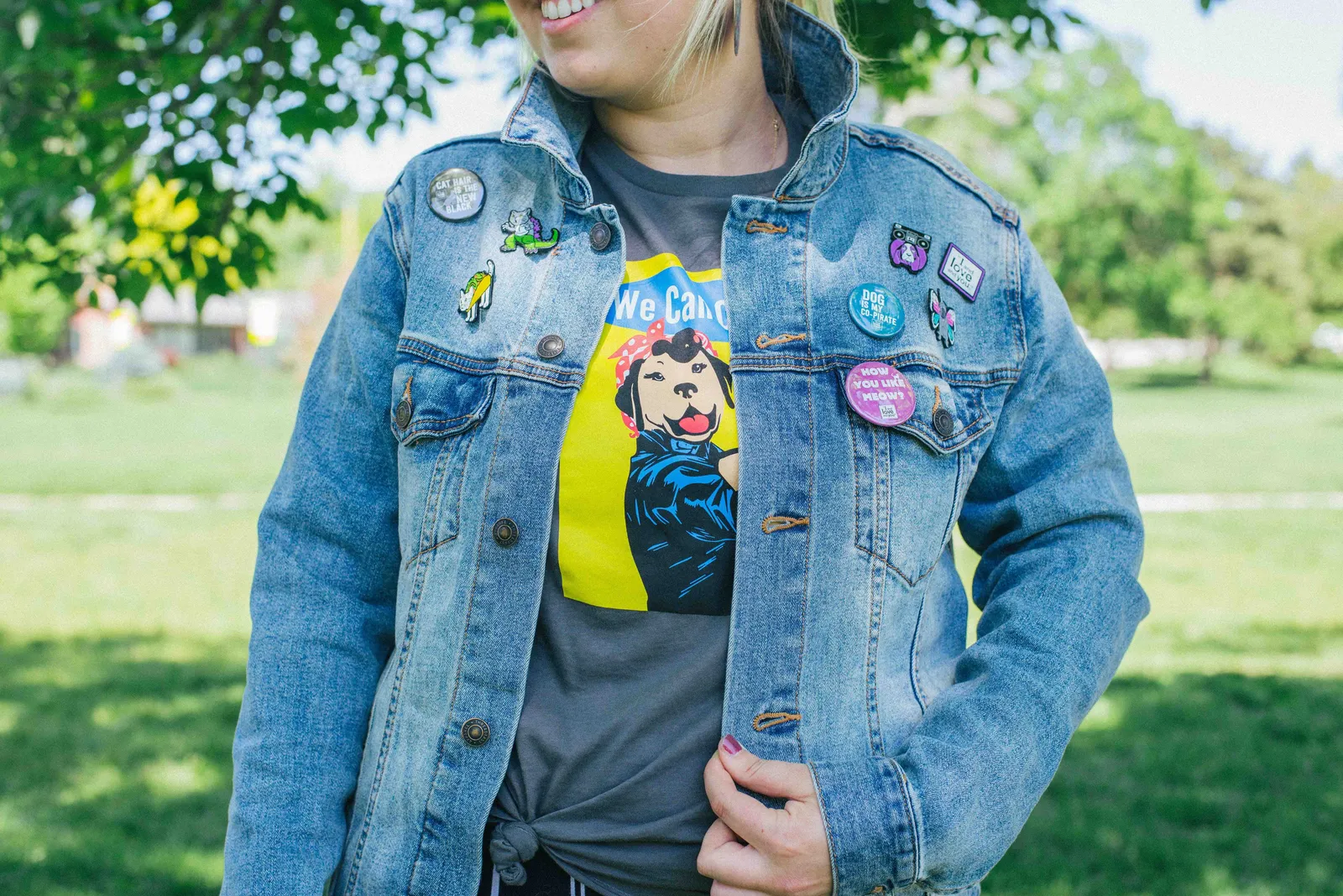 I and love and you custom jacket and pins