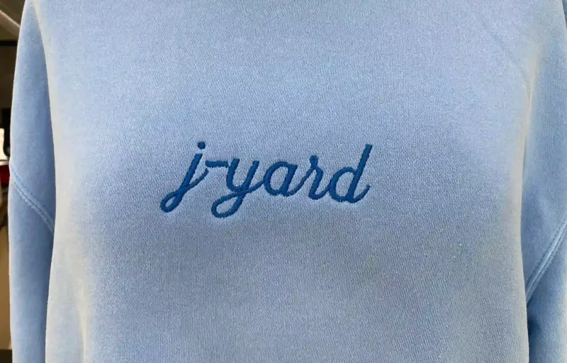 J yard custom embroidery anthem branding