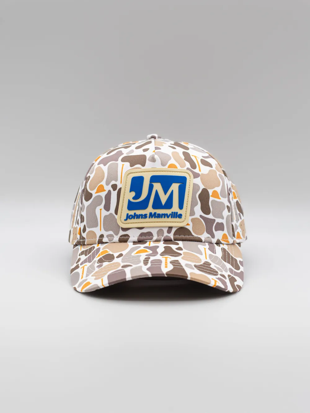 Johns manville construction camo 5 panel performance hat by anthem branding 1