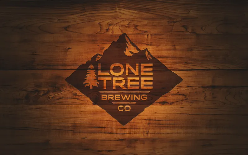Lone Tree Brewing Co Wood Logo