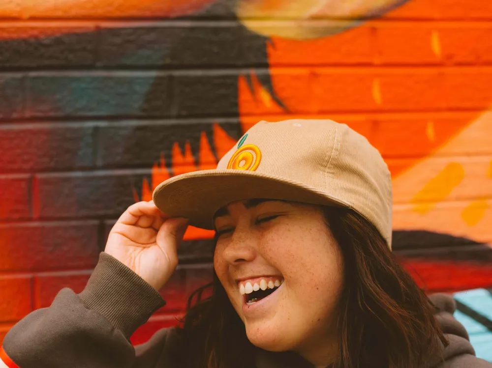 Lorange custom corduroy hat by anthem branding