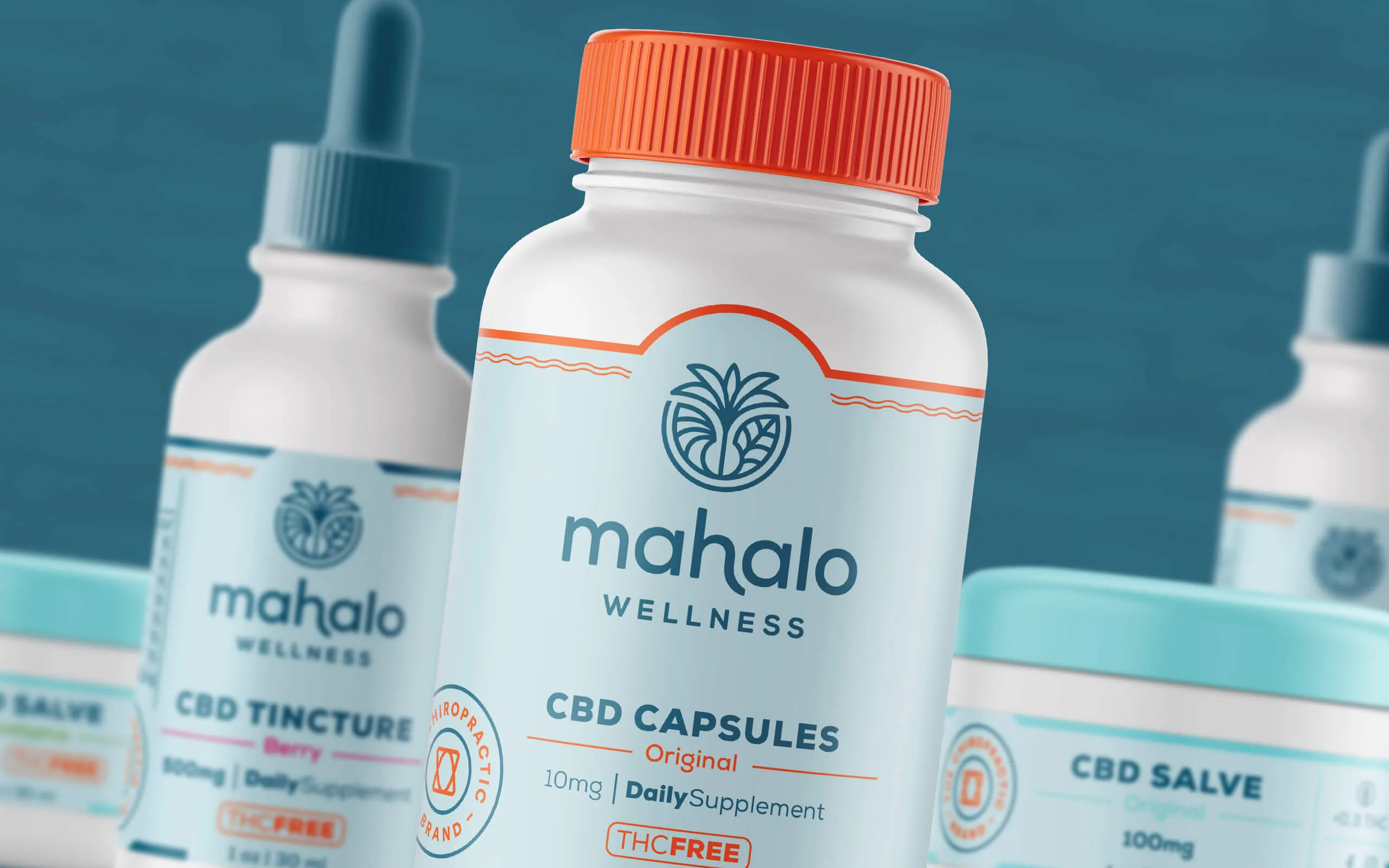Mahalo Wellness Retail Packaging by Anthem Branding