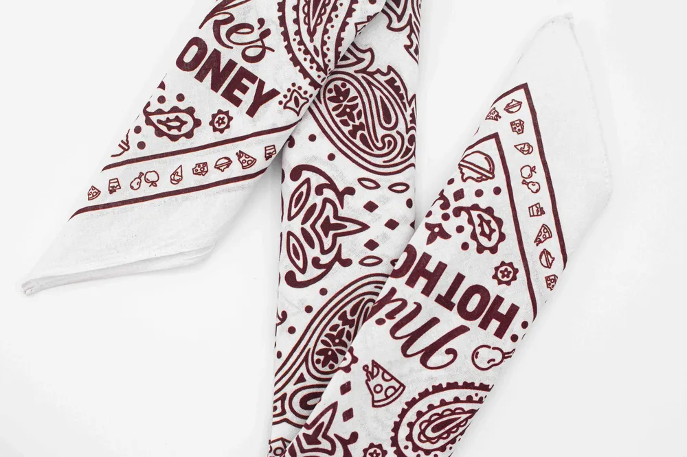 Mikes hot honey bandana by anthem branding product shot 1