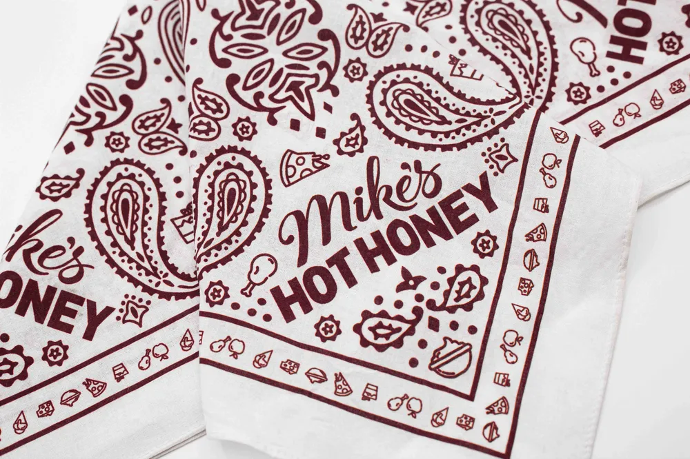 Mikes hot honey bandana by anthem branding product shot 2