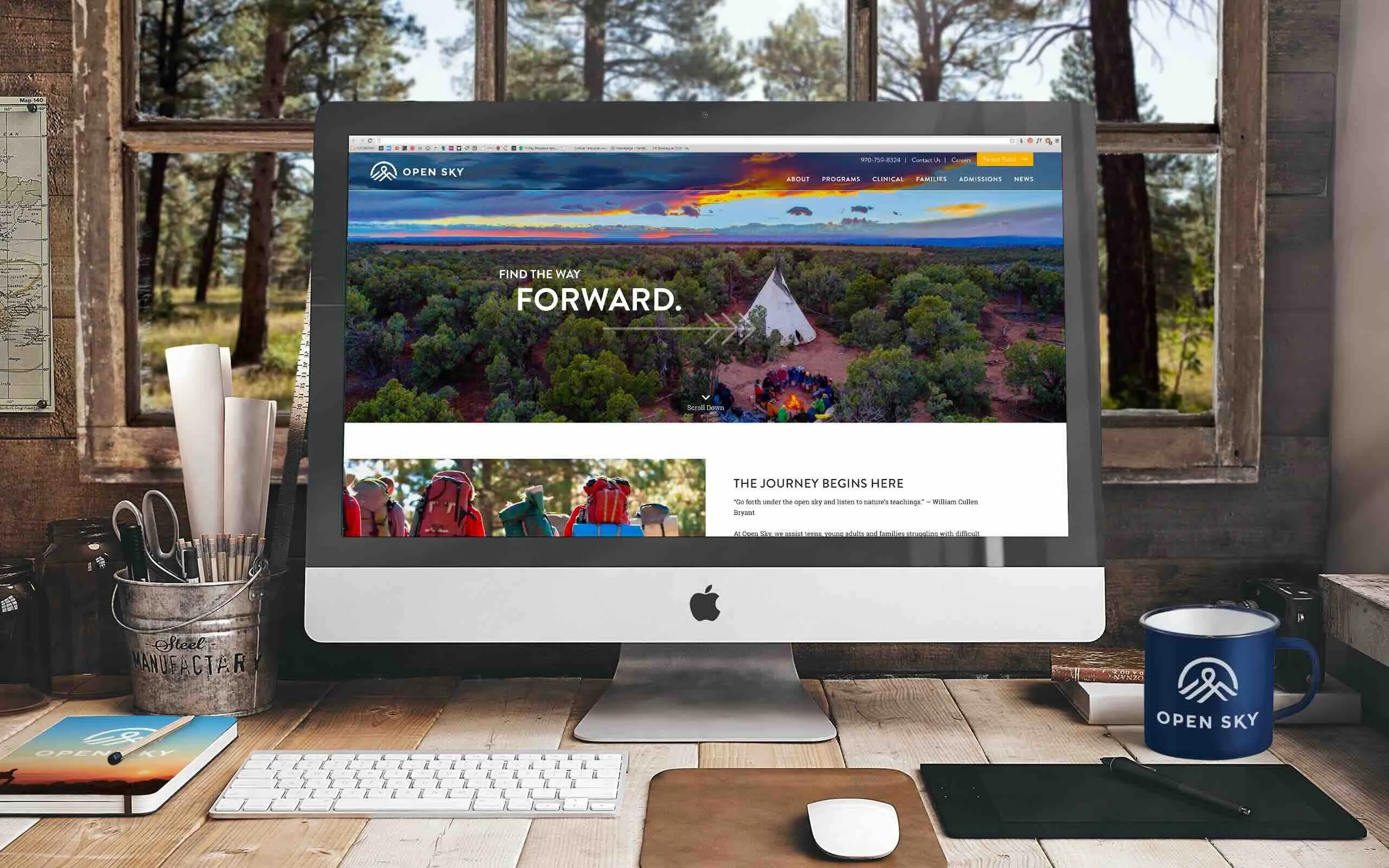 Open sky branded website by anthem branding