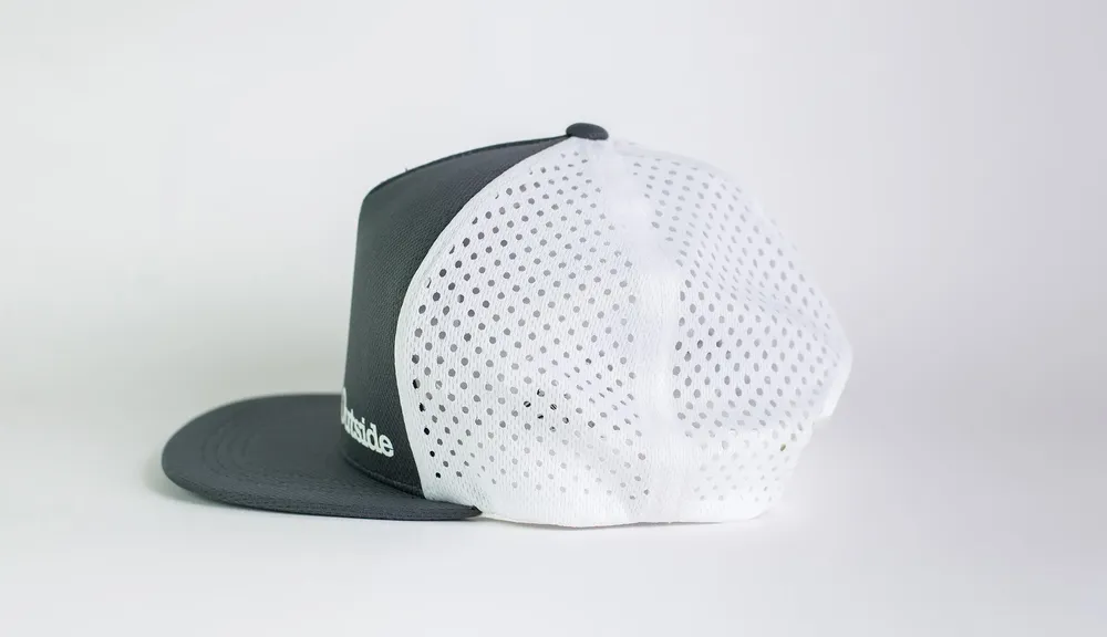 Outdoor Interactive White Mesh Foam Trucker Left Side By Anthem Branding