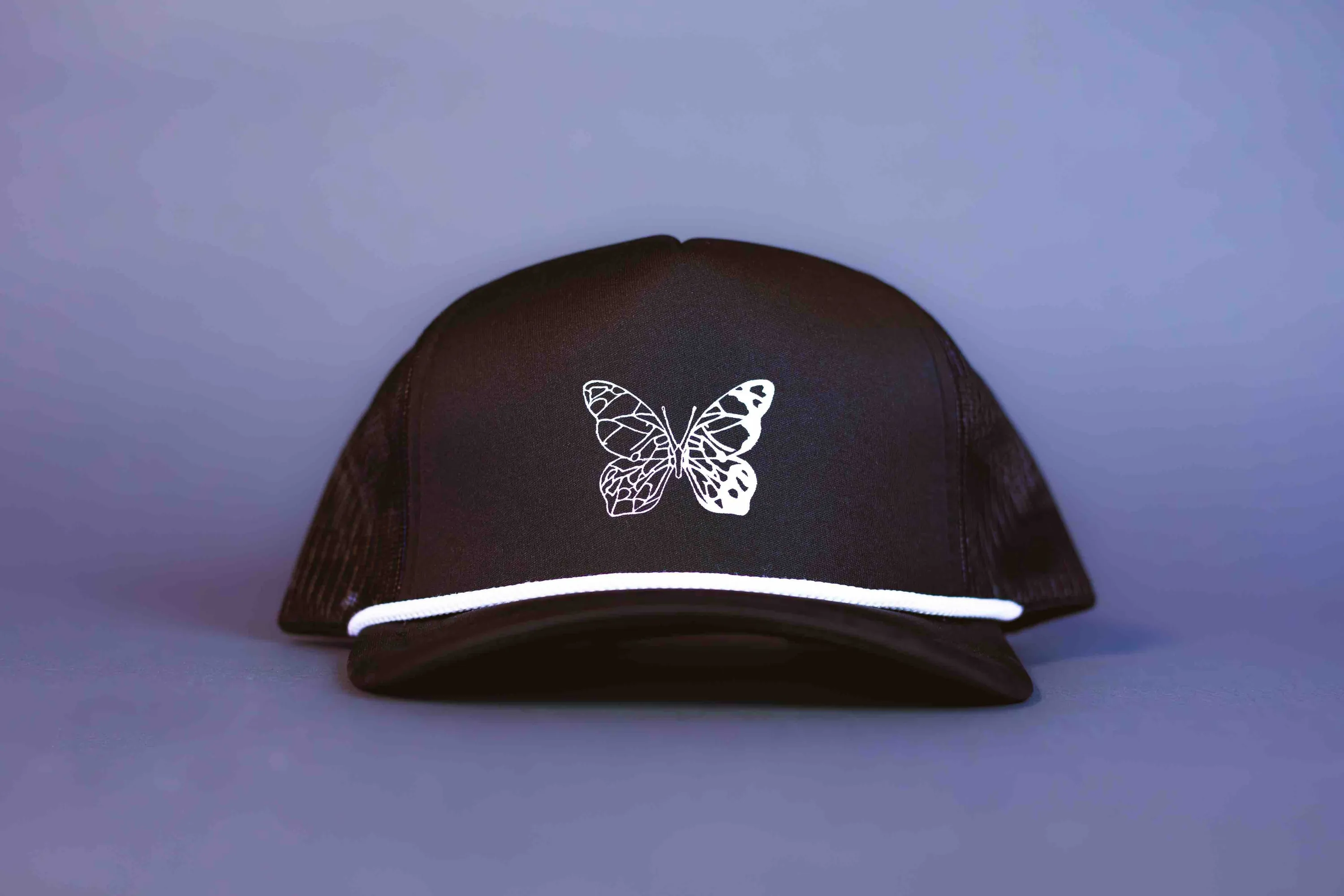 Petalouda Custom Surf Trucker Hat Black by Anthem Branding Front