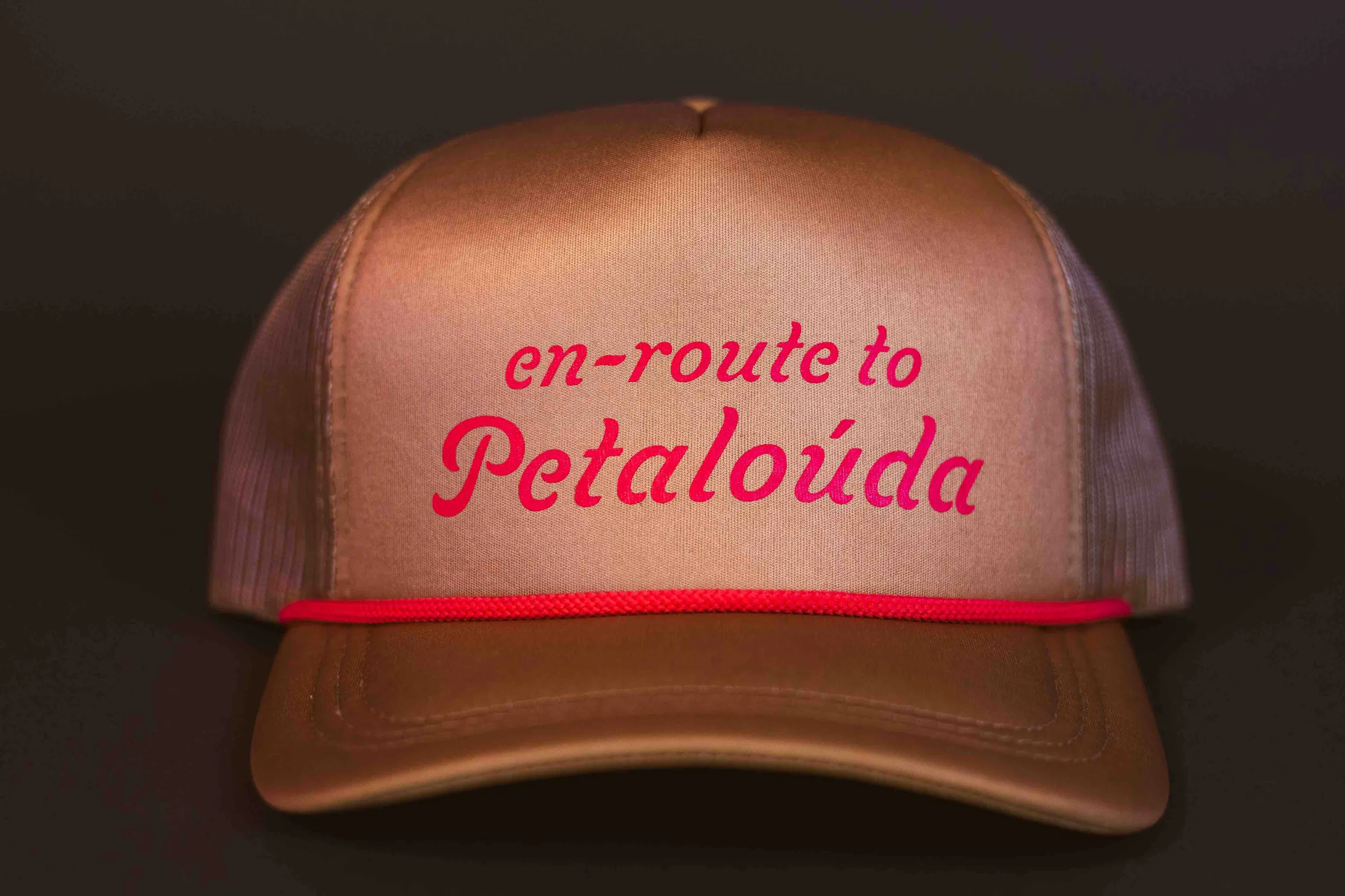 Petalouda Custom Surf Trucker Hat Clay Cream by Anthem Branding Front