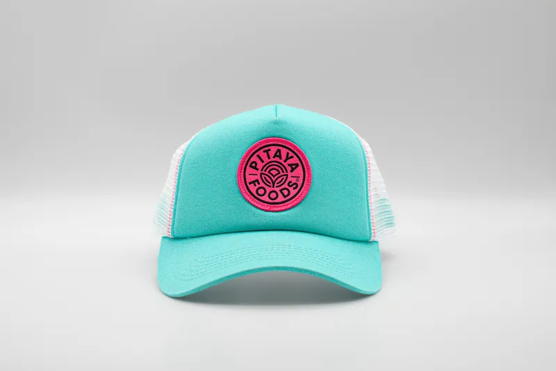 Pitaya foods turquoise trucker hat by anthem branding 1