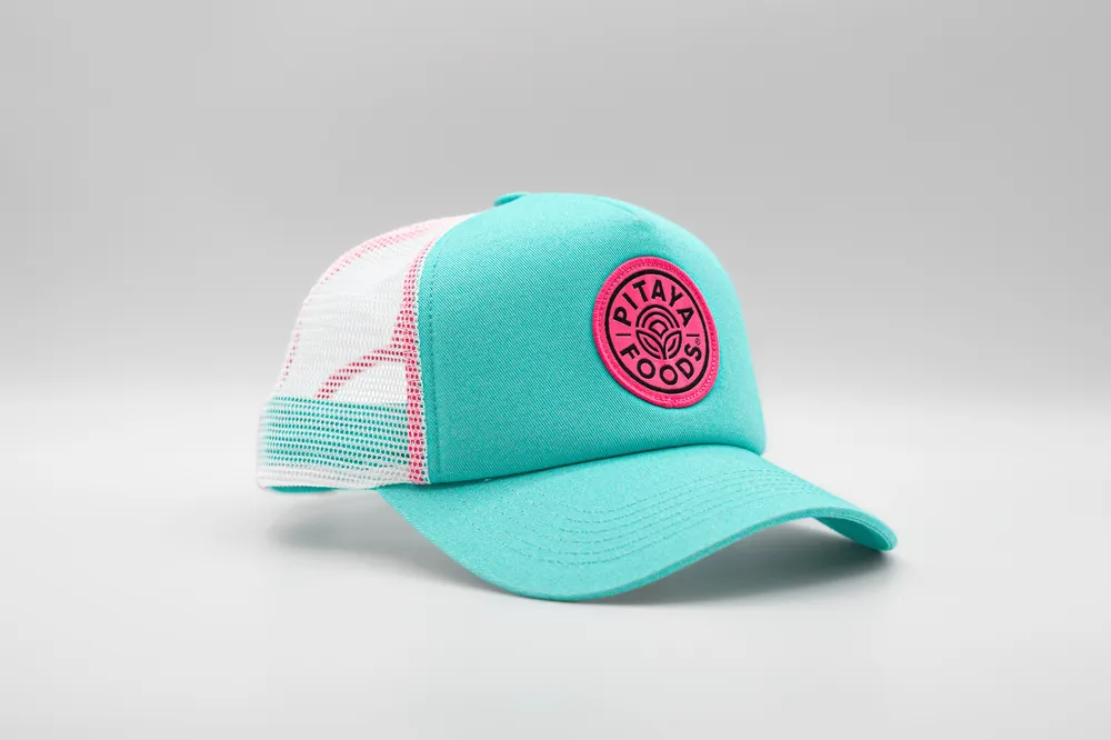 Pitaya foods turquoise trucker hat by anthem branding 2