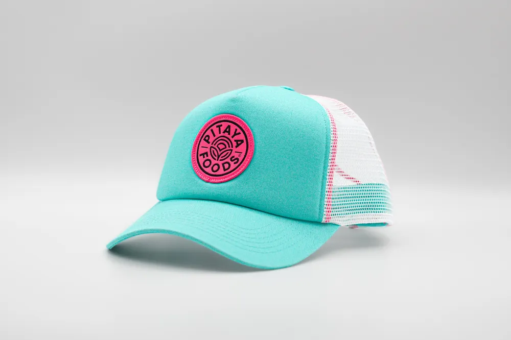Pitaya foods turquoise trucker hat by anthem branding 3