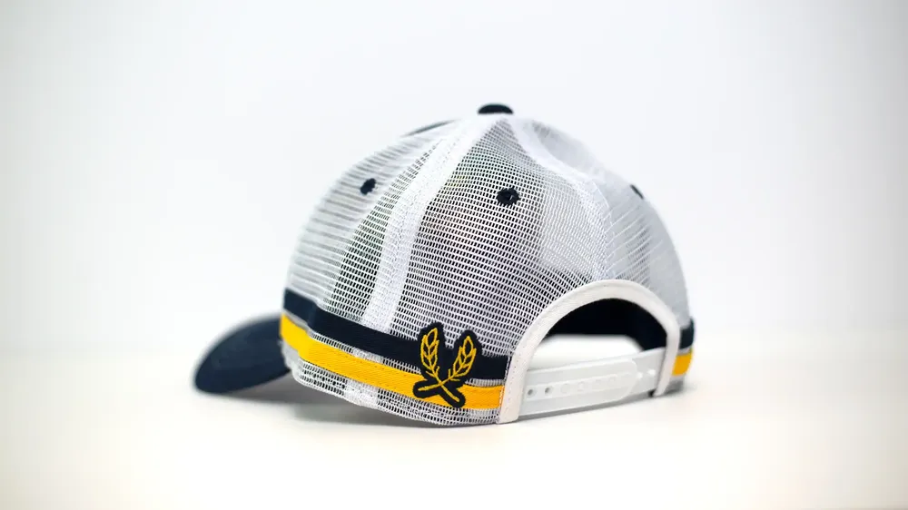 Plank Road Taproom Custom Trucker Hat Stripes by Anthem Branding