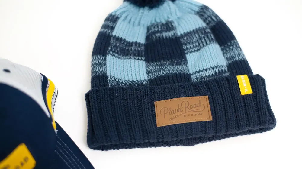 Plank Road Taproom Knit Pom Beanie by Anthem Branding