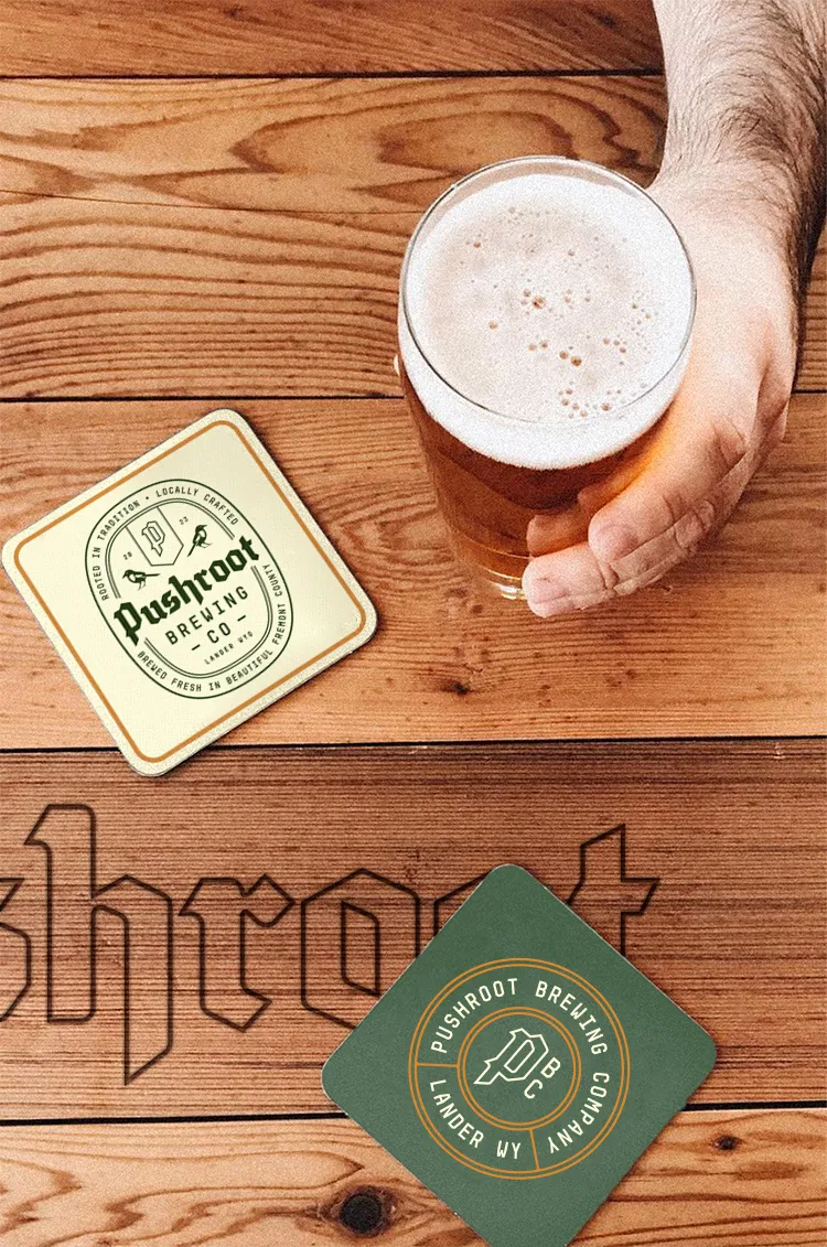 Pushroot Coasters by anthem branding