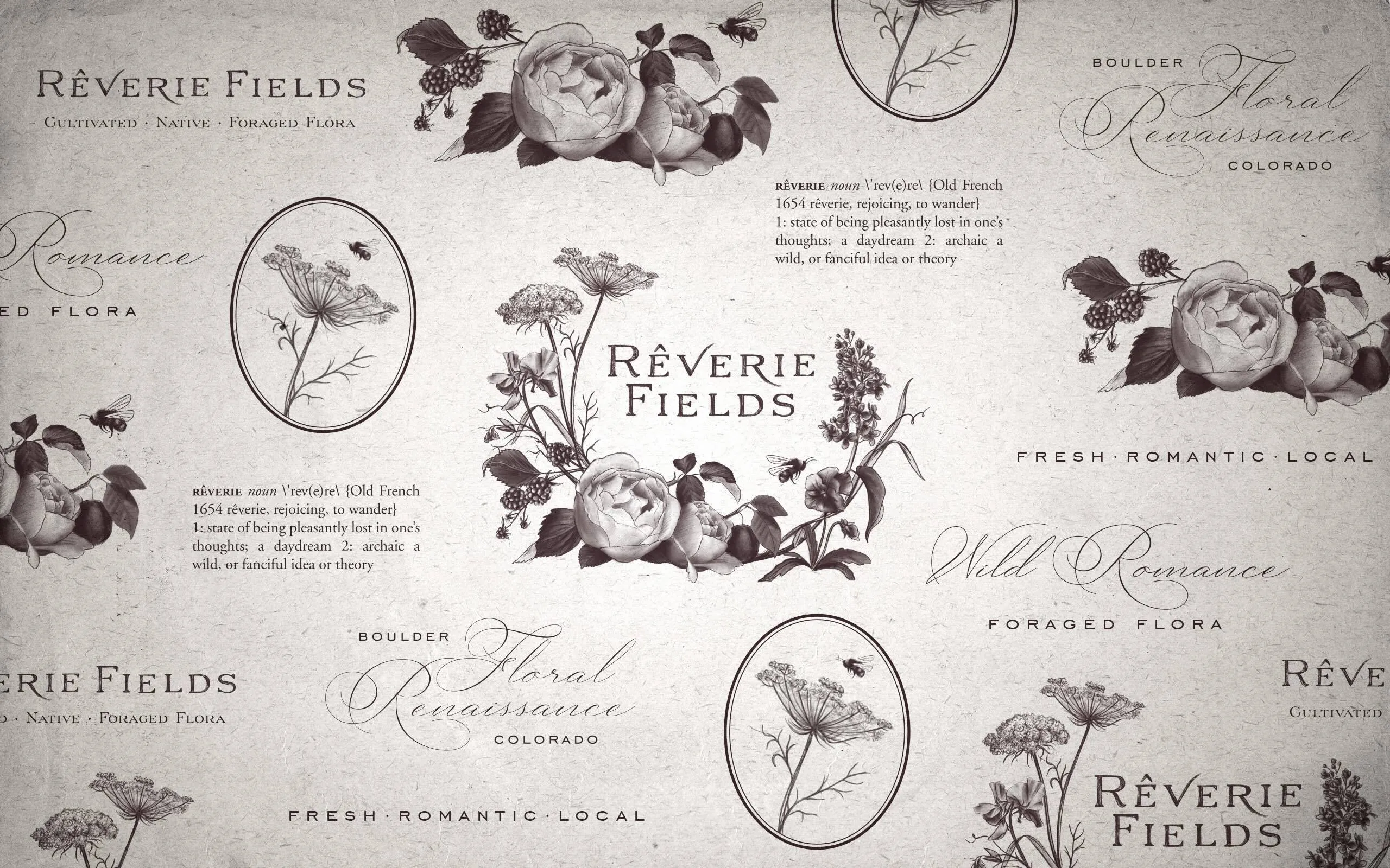 Reverie Fields logo system by anthem branding