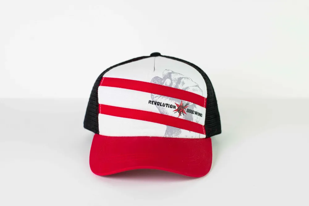 Curved Brim Trucker Hat for Revolution Brewing by Anthem Branding