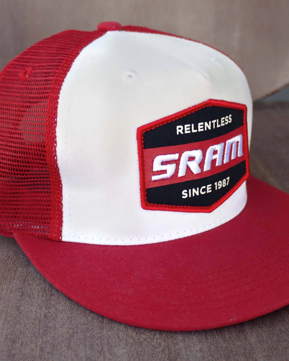 SRAM custom hat by Anthem Branding
