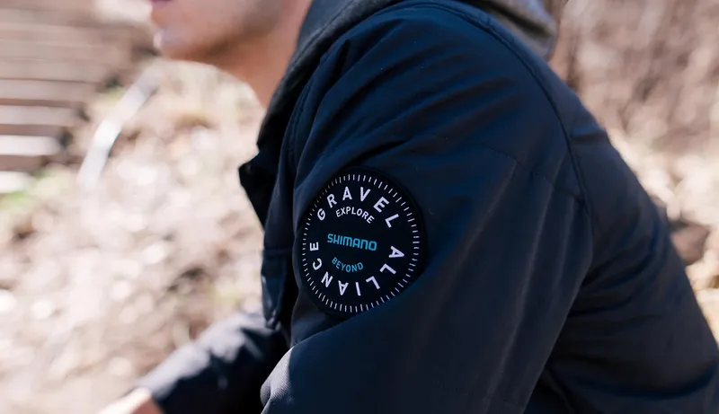 Shimano Gravel Alliance Jacket Close Up by Anthem Branding