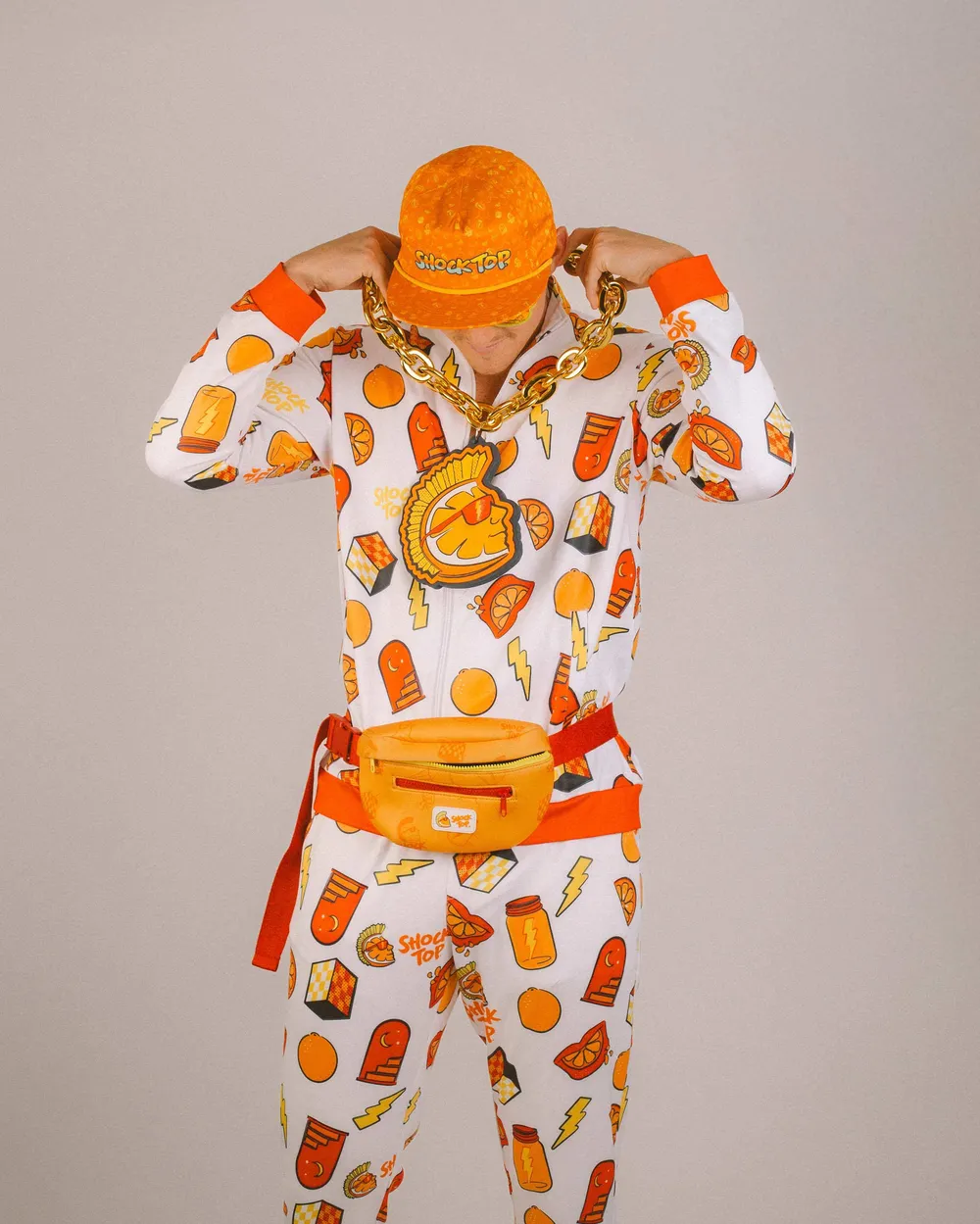 Shock top tracksuit hat fanny pack chain necklace by anthem branding 1