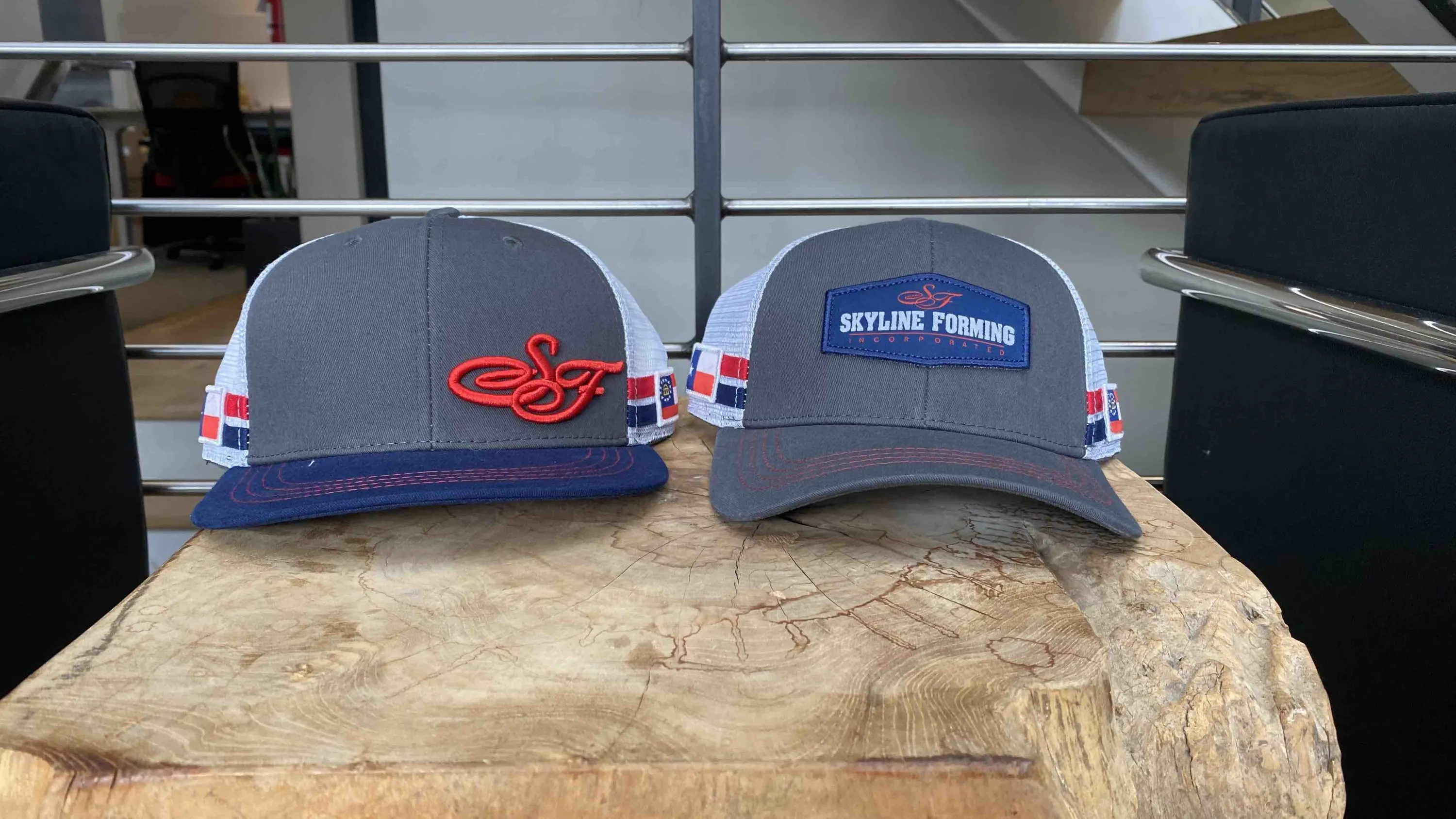 Custom embroidered trucker hat anthem branding