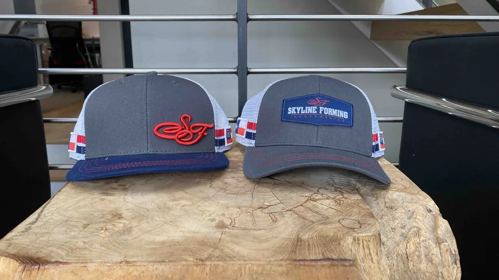 Custom embroidered trucker hat anthem branding