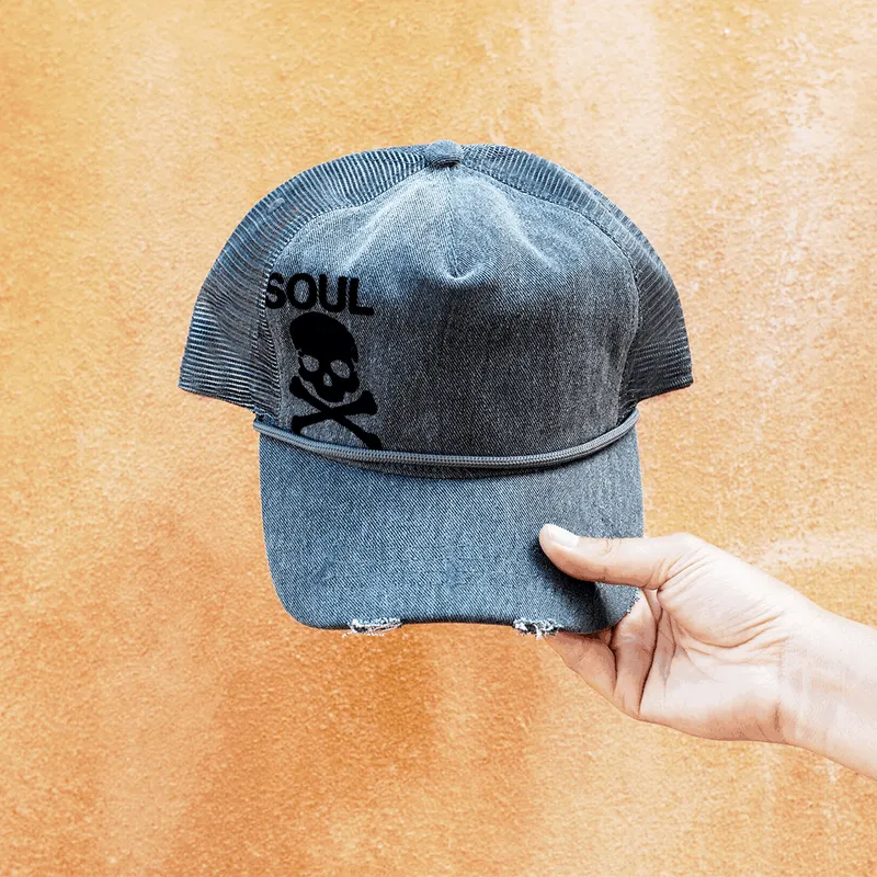 5 panel mesh trucker hat for Soulcycle by Anthem Branding 1