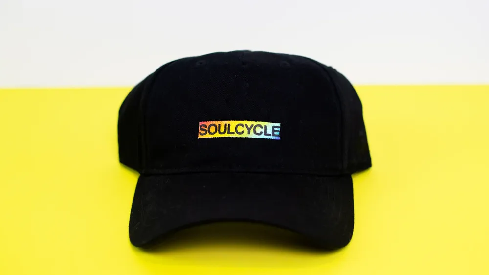 Soul Cycle 6 Panel Black Full Fabric Pride Hat by Anthem Branding