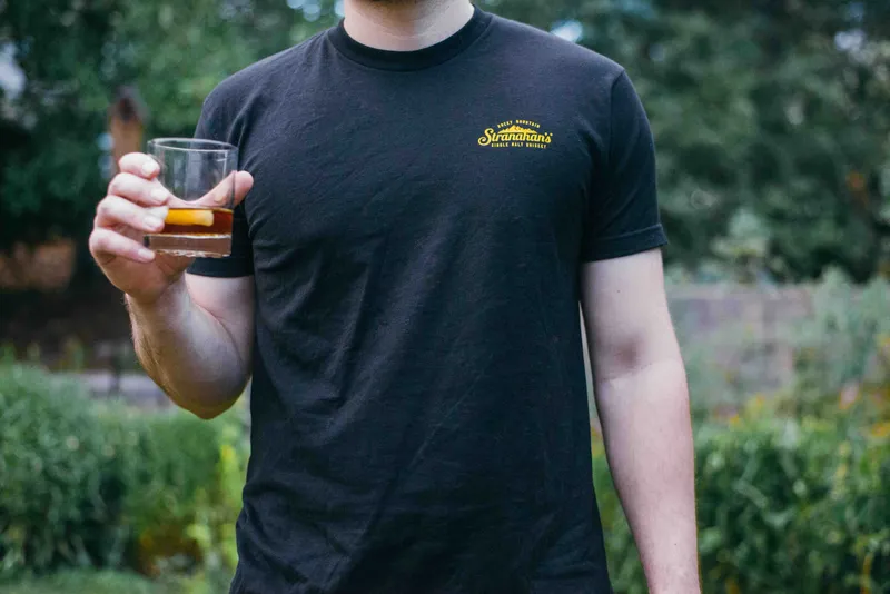 Stranahans whiskey logo tshirt by anthem branding
