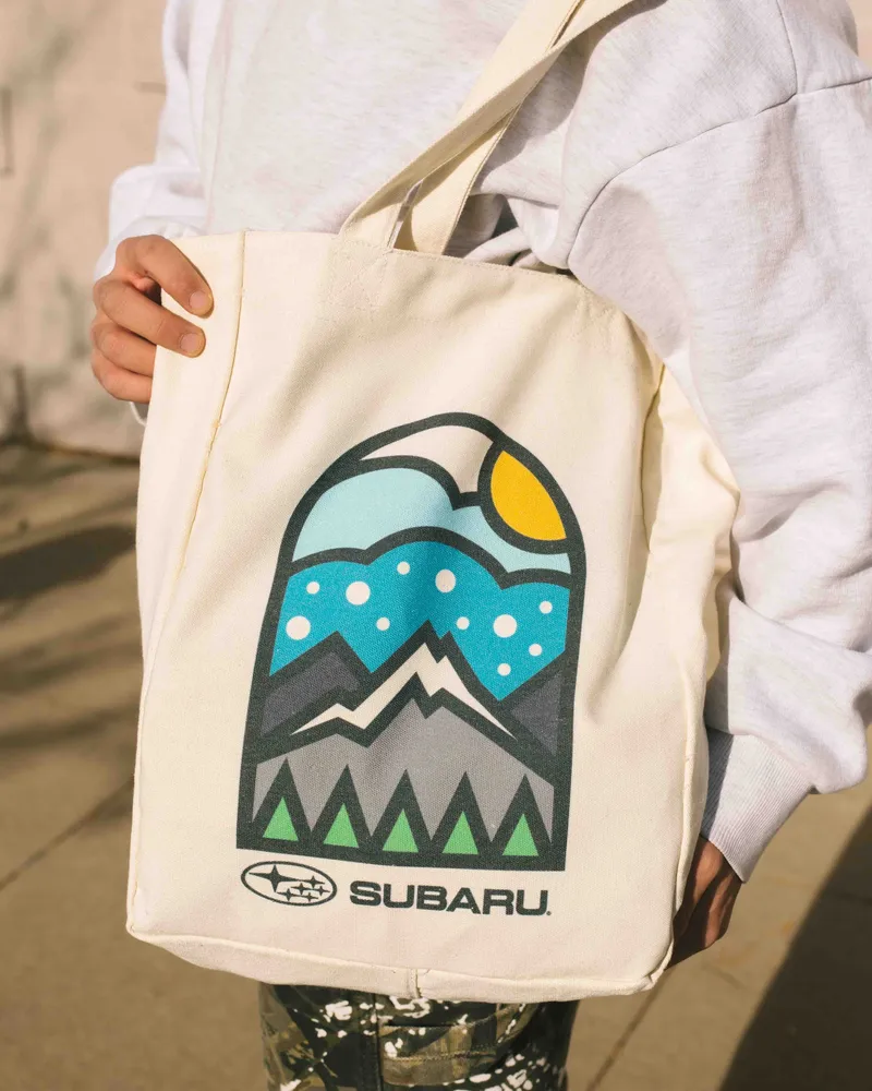 Subaru tote bag lifestyle by anthem branding 6