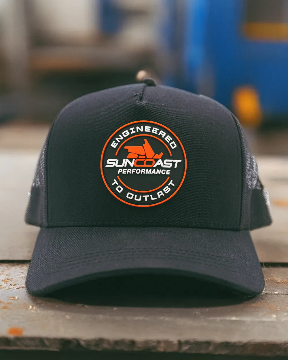 Suncoast custom hat studio shot by anthem branding 6