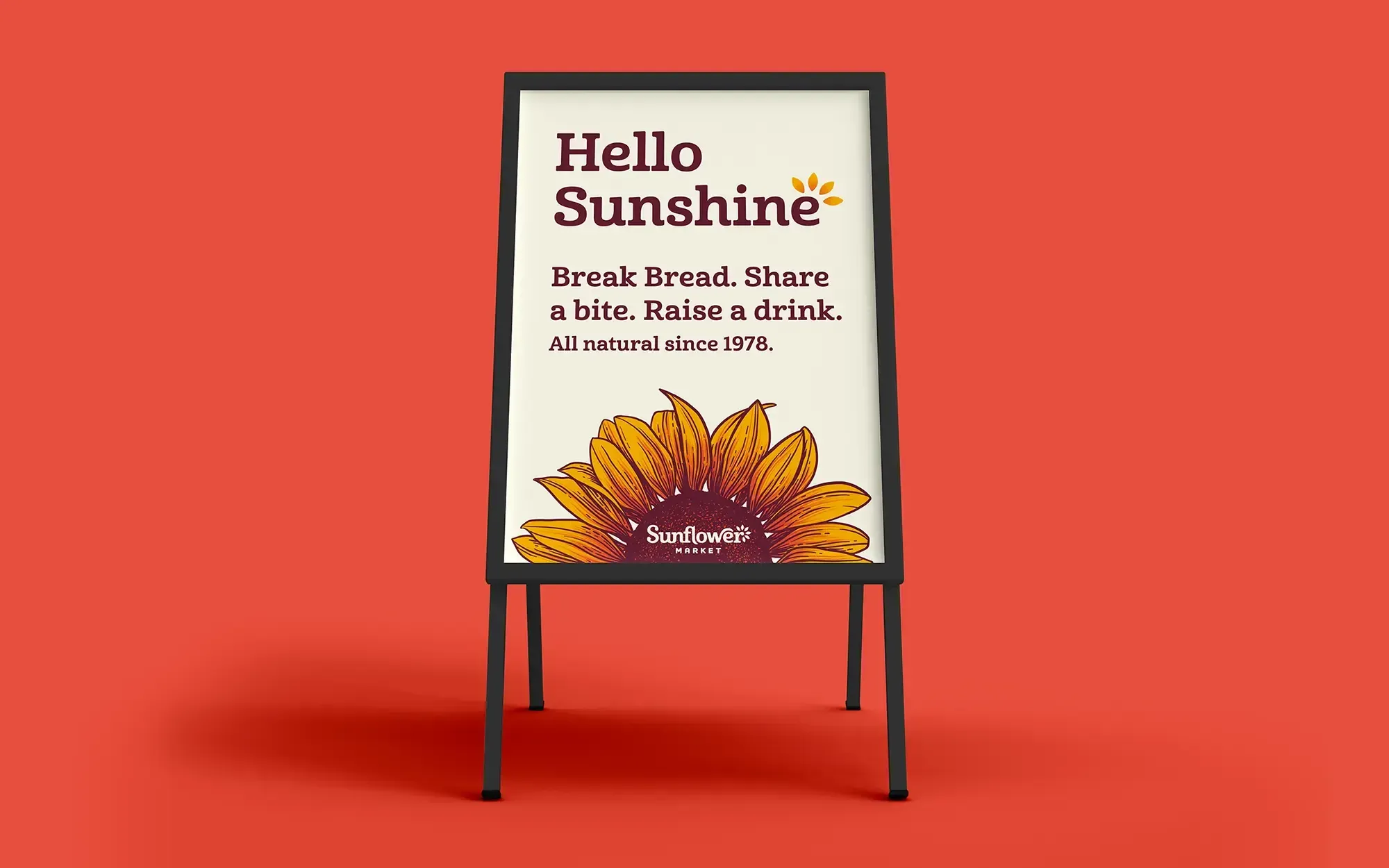 Sunflower Market Sandwich Board by Anthem Branding