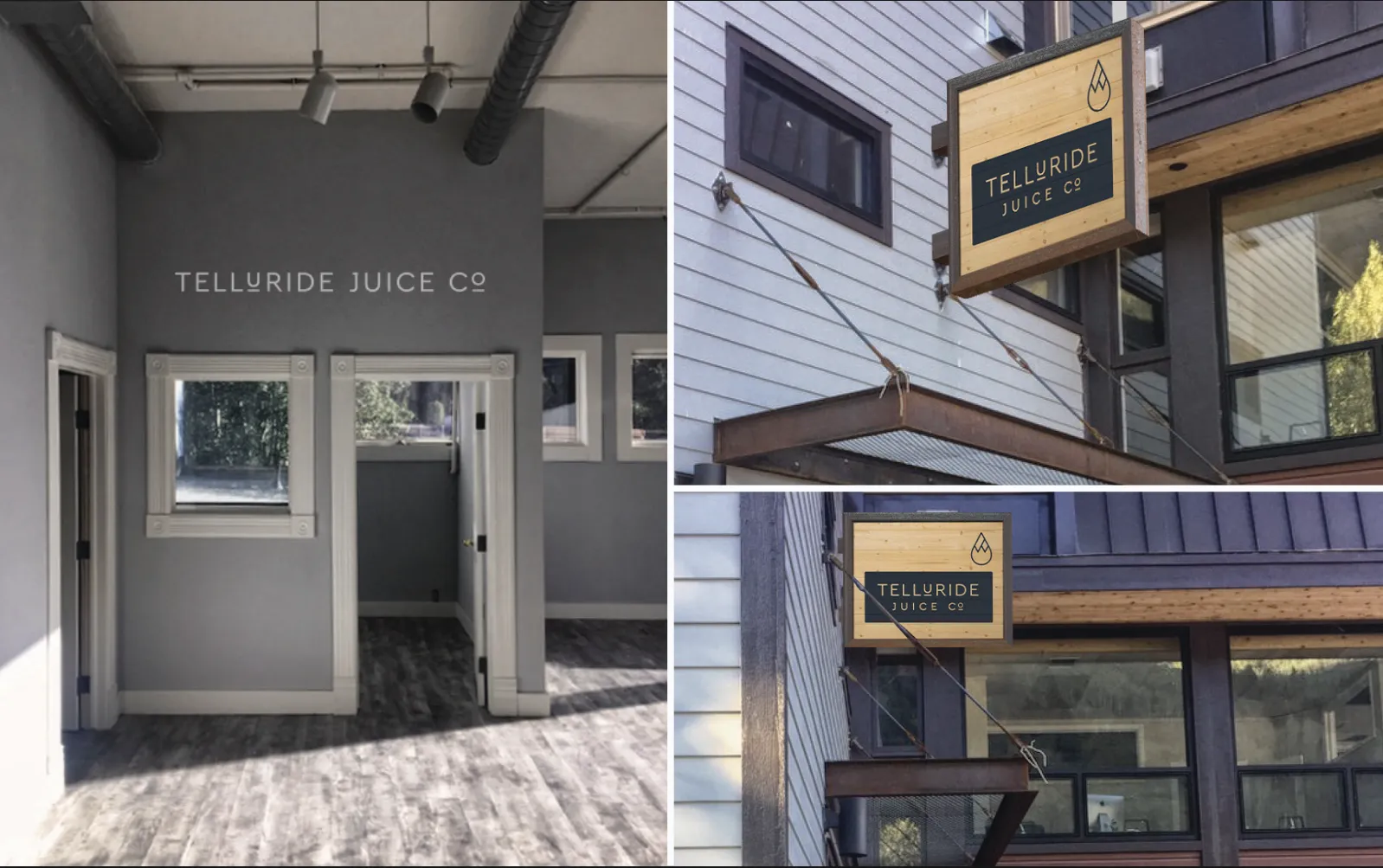 Telluride juice co signage by anthem branding