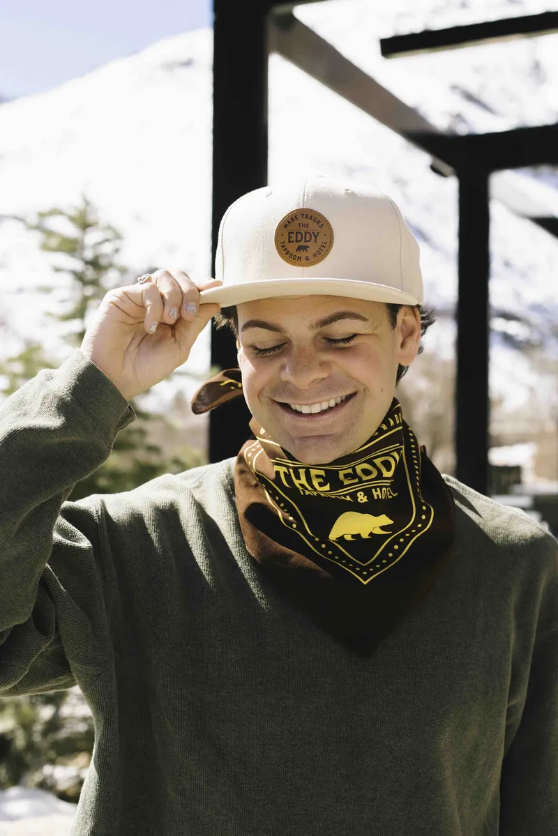 Eddy hotel custom 6 panel hat by anthem branding 1