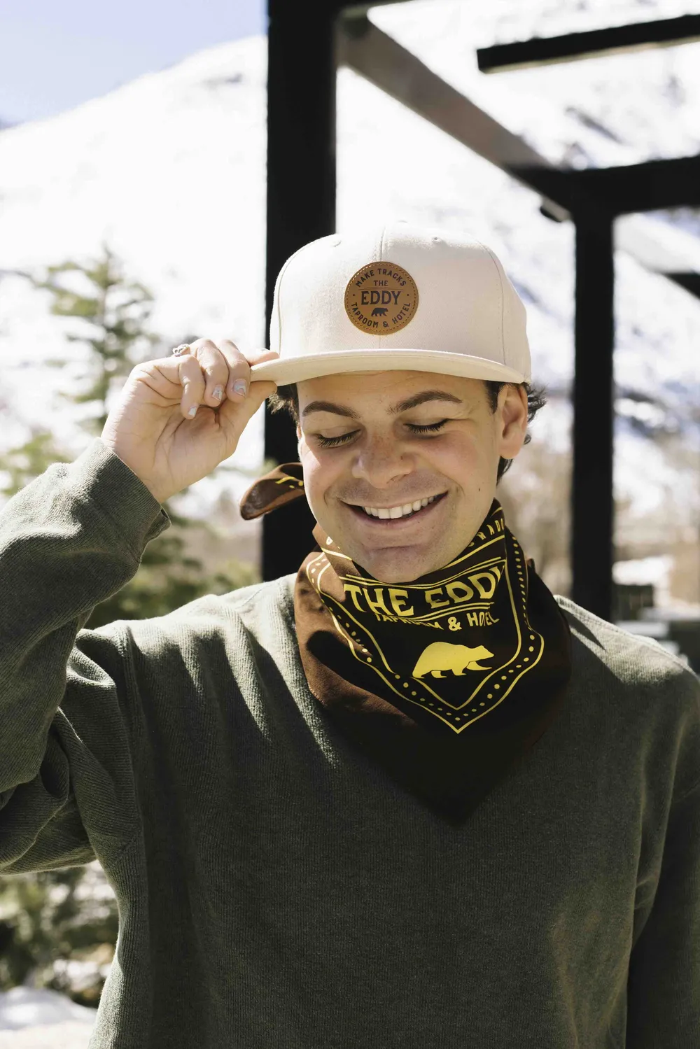 Eddy hotel custom 6 panel hat by anthem branding 1