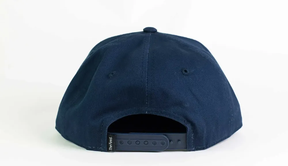 The Feed Camper Hat Navy Back by Anthem Branding