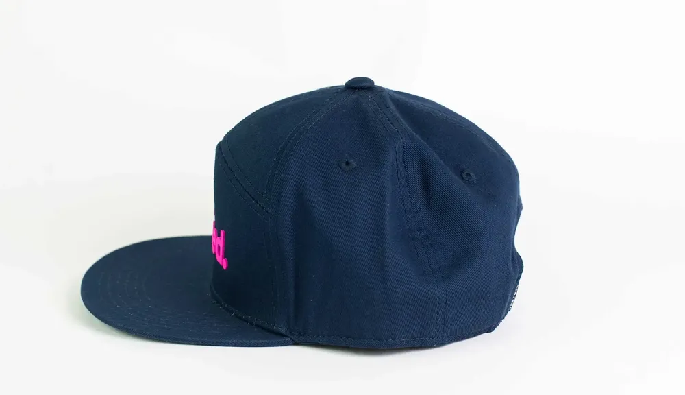 The Feed Camper Hat Navy Left by Anthem Branding