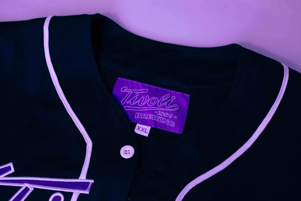 Tivoli Brewing Custom Baseball Jersey Interior Woven Label by Anthem Branding