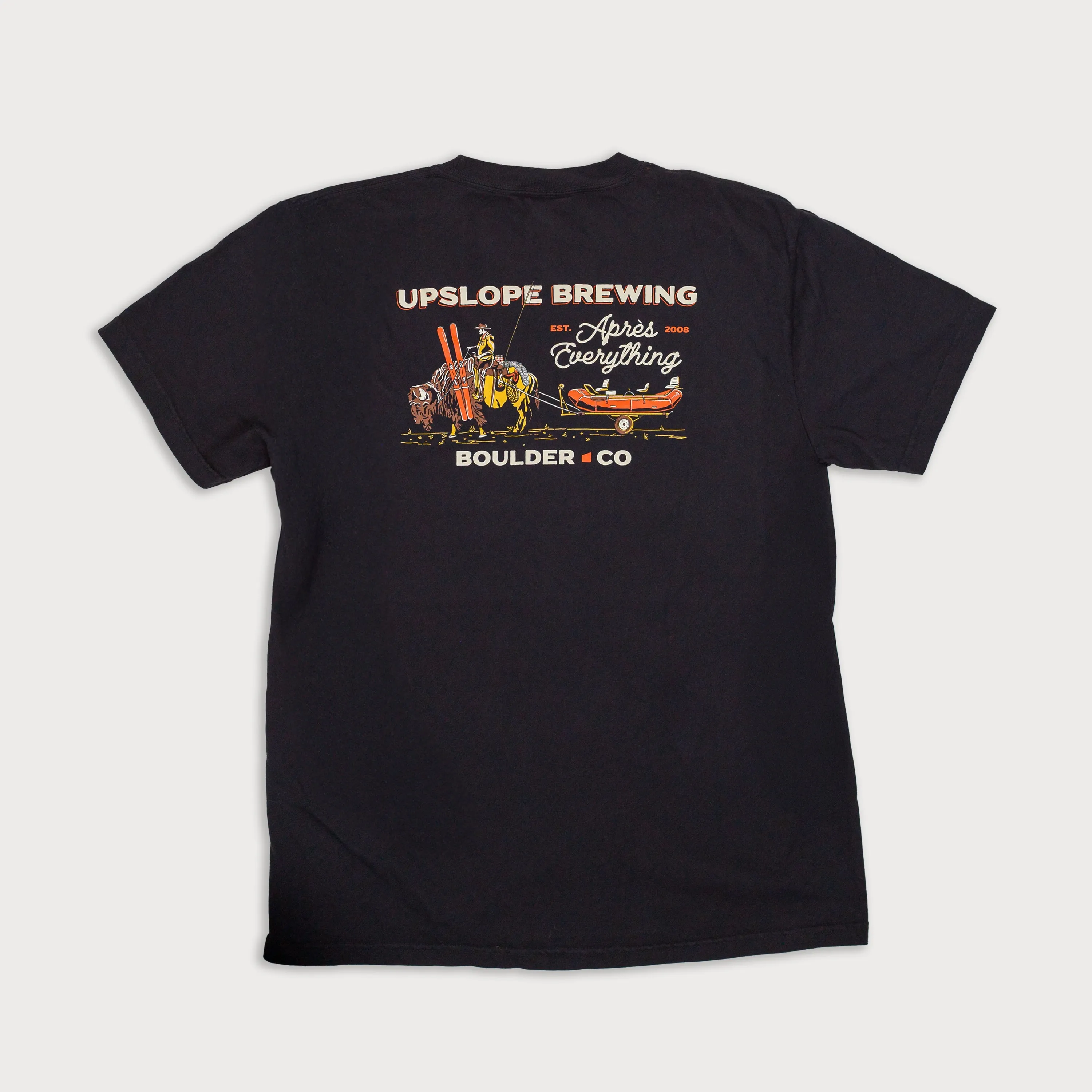 Upslope apres everything tee black back by anthem branding