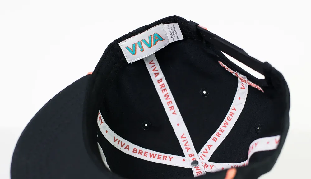 Viva Brewery 5 Panel Hat Materials Lablel by Anthem Branding