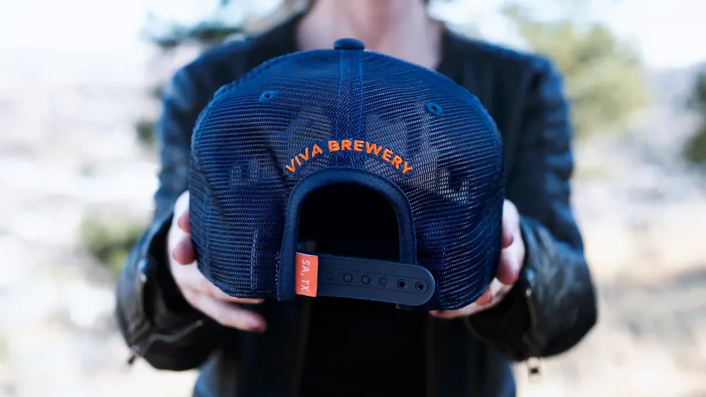 Viva Brewery Custom Hat Back Embroidery Detail by Anthem Branding