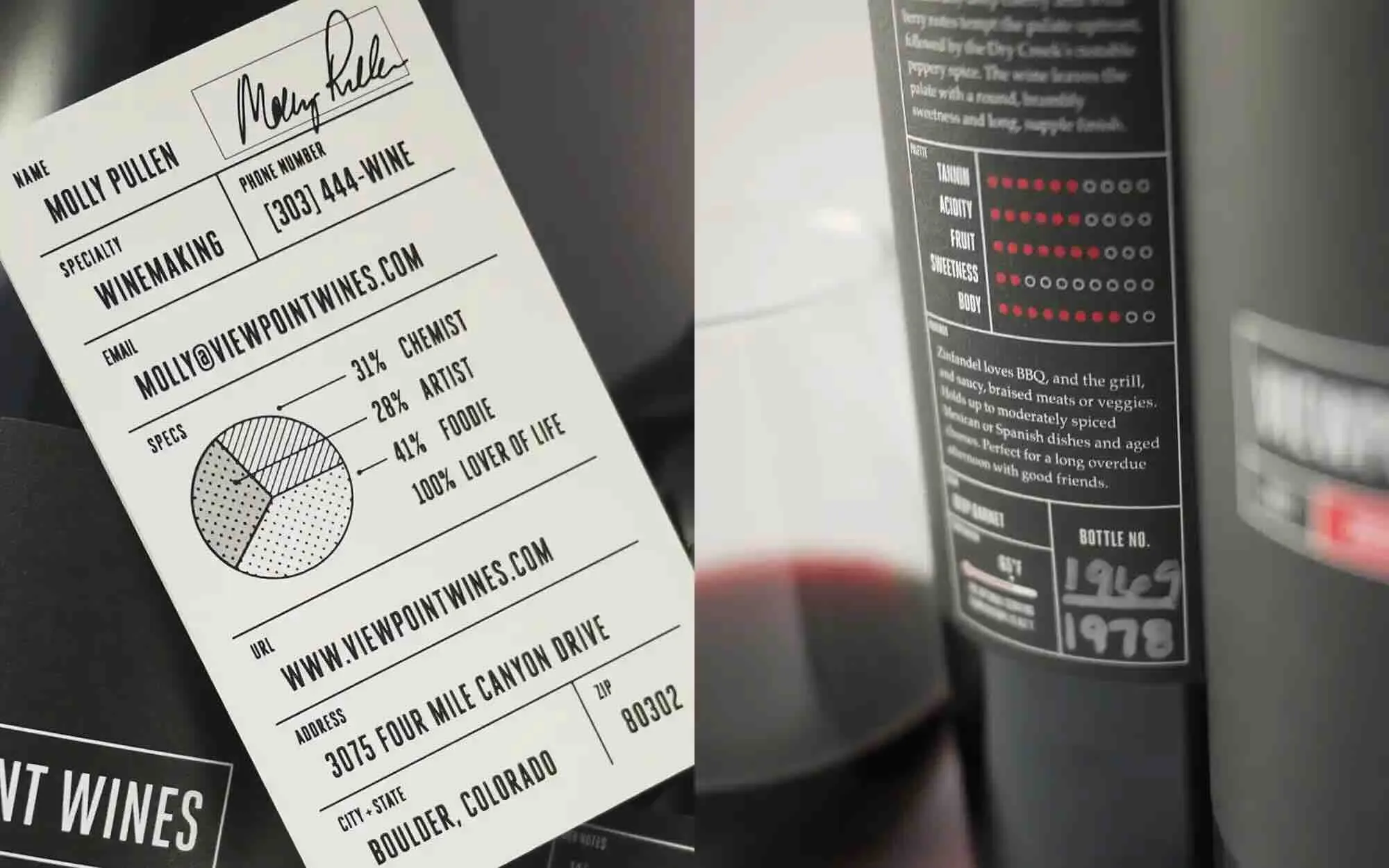 Viewpoint Wines Molly Pullen Wine Label by Anthem Branding