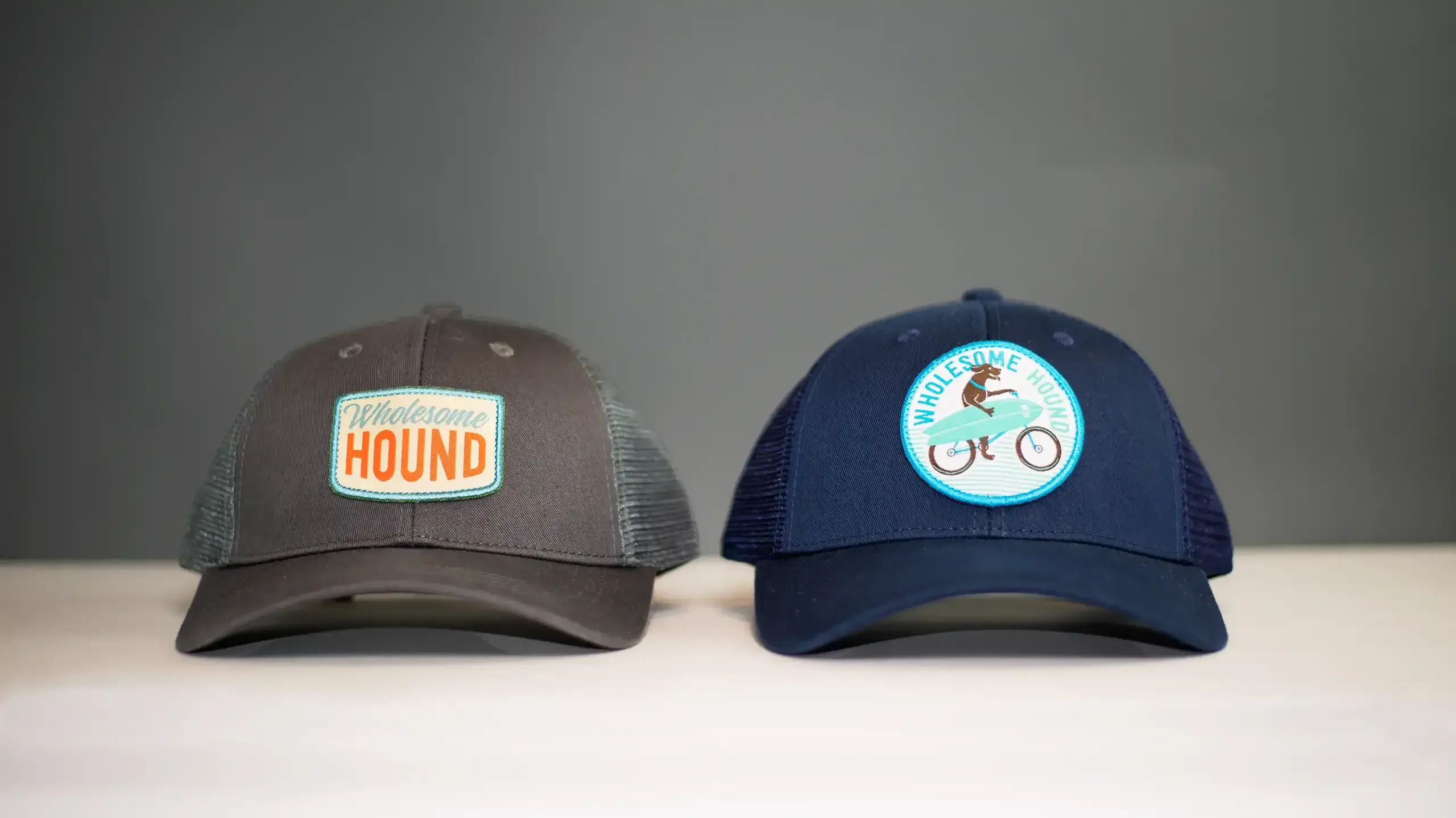 Wholesome Hound Low Profile Mesh Trucker Hats by Anthem Branding