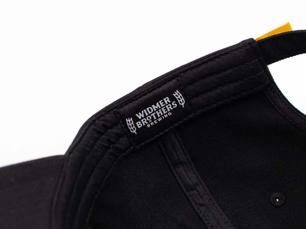 Widmer brothers brewing co black unstructured 6 panel dad hat by anthem branding 7