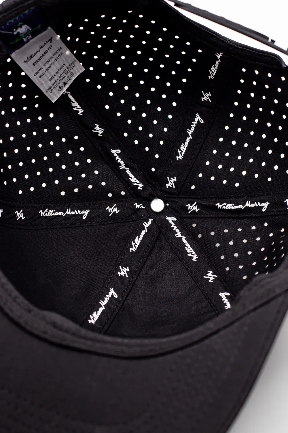 William murray black golf performance hat by anthem branding 5