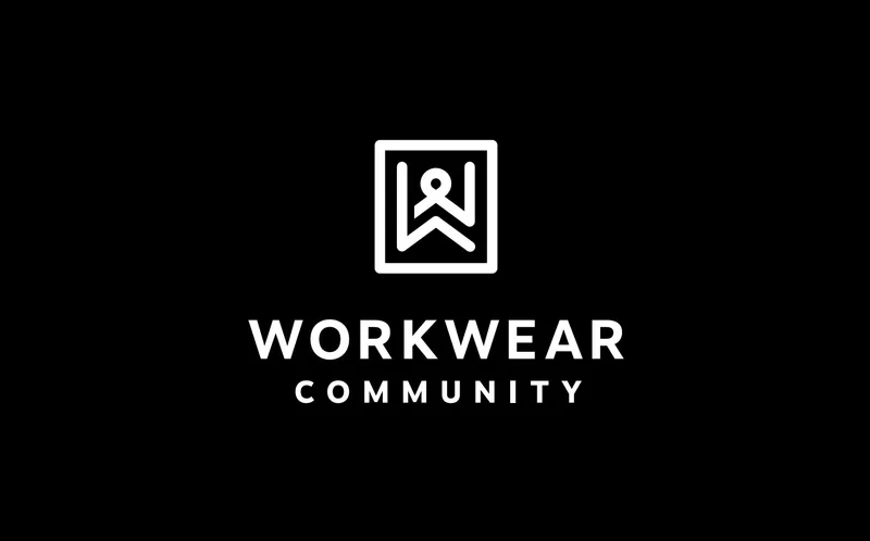 Workwear community logo by anthem branding