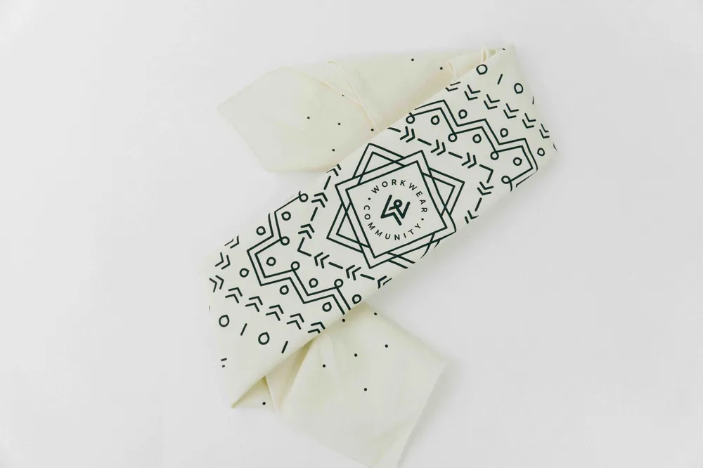 Workwear community white bandana by anthem branding