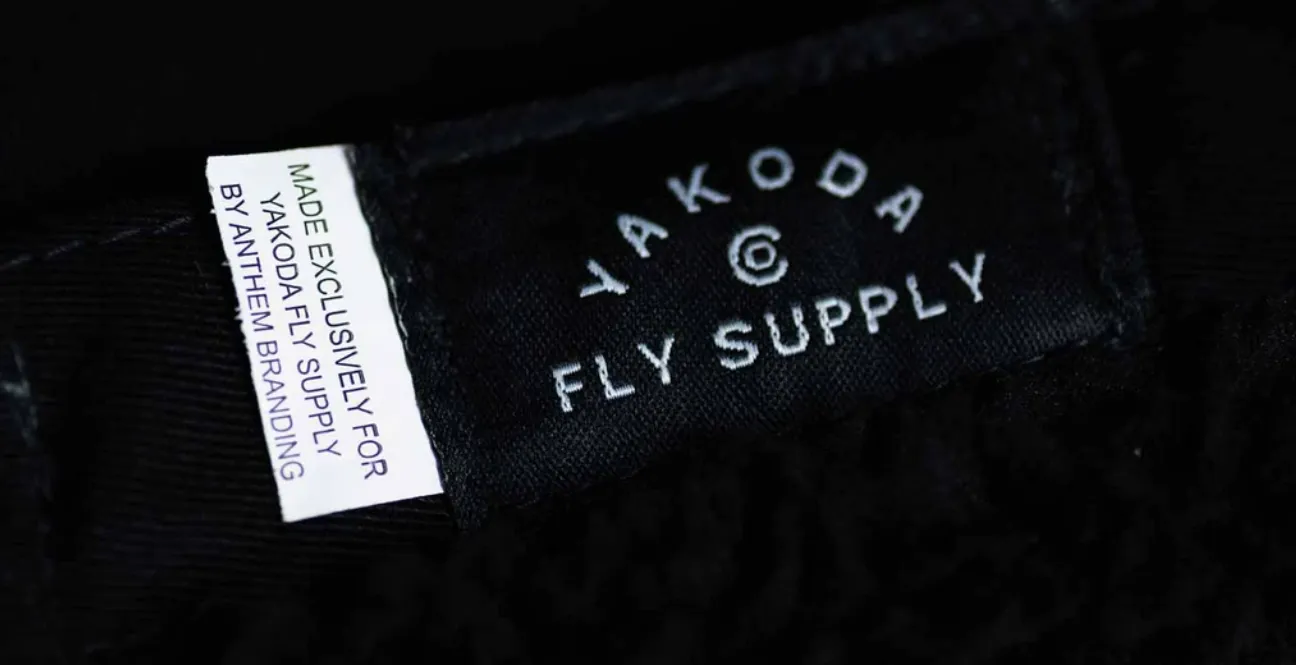 Yakoda hat label by anthem branding